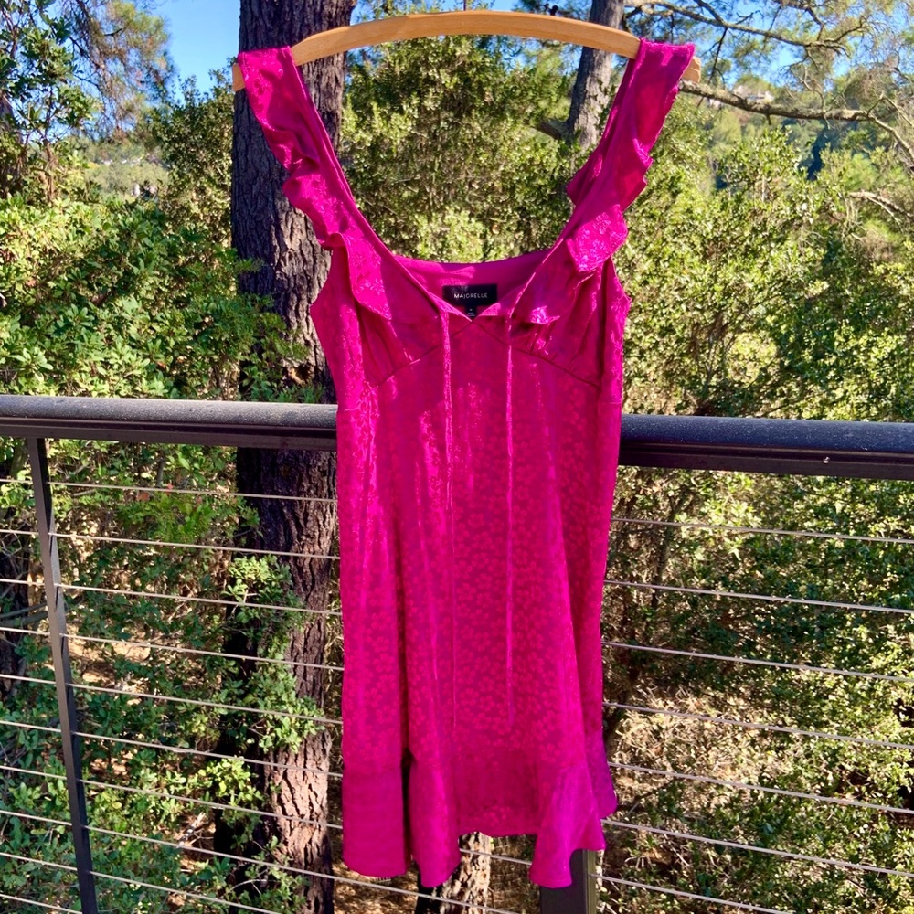 Majorelle Sunbeams Dress in Magenta Pink